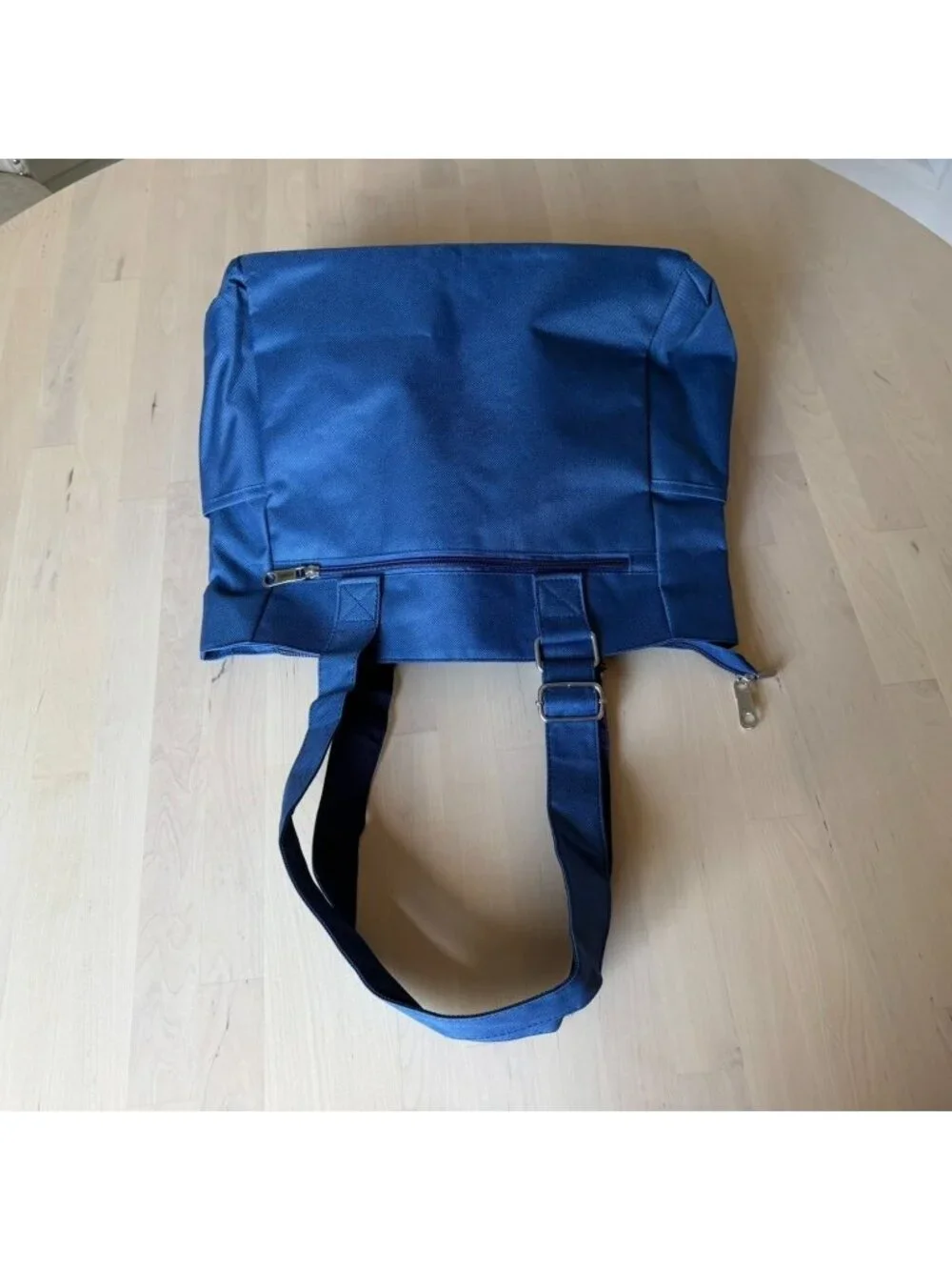 Waterproof Nylon Travel Tote Laptop Work Bag Navy Blue Multi Pocket Organizer